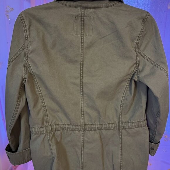 Madewell Women's Jacket Utility Military Fleet Jacket Army Green, Small - Picture 4 of 7